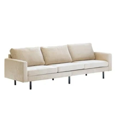 Afbeelding van Bank Stof Beige 4 Zits Zitdiepte 49cm 280x84x90cm Florence Giga Meubel