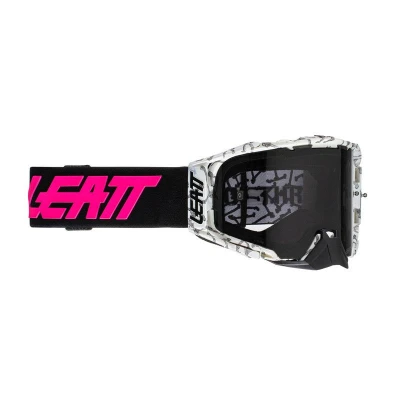 Afbeelding van Leatt Velocity 6.5 Crossbril Bones / Zwart Roze (Lens Helder)