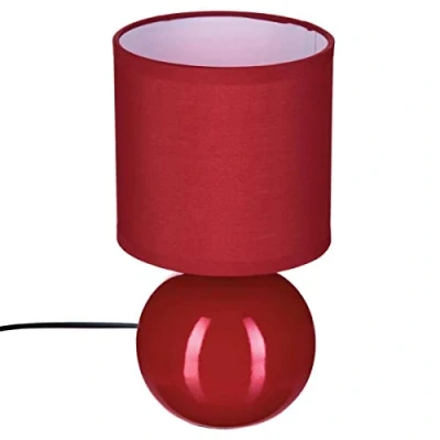 Afbeelding van Atmosphera Lamp Leo taupe hout H36 cm