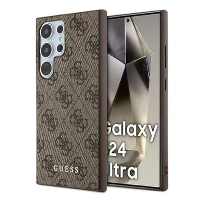 Afbeelding van Guess 4G Back Case Geschikt voor Samsung Galaxy S24 Ultra (S928) Bruin