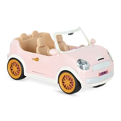 Afbeelding van Lori LO37116C1Z cabriolet auto voor poppen van 15,24 cm, roze