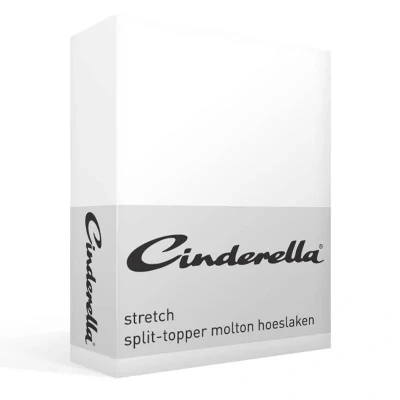 Afbeelding van Cinderella Molton topper hoeslaken enkele split tot 15 cm matrashoogte 140x200/210 Wit