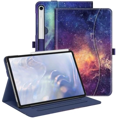 Afbeelding van Fintie Samsung Galaxy Tab S9 FE 10,9 inch / 11 2023 tablethoes, multi hoek beschermhoes met documentenvak en automatische slaap/waakfunctie, patroon