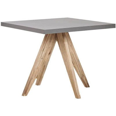 Afbeelding van Beliani OLBIA Tuinset voor 4 Vierkant Grijs/Beige Vezelcement
