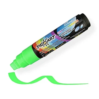 Afbeelding van LEVIATAN Krijtmarker voor schoolbord, afwasbaar, droog en nat krijtmarker, 10 mm wigpunt, groen