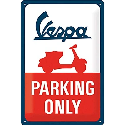 Afbeelding van Wandbord VESPA parking only 20x30