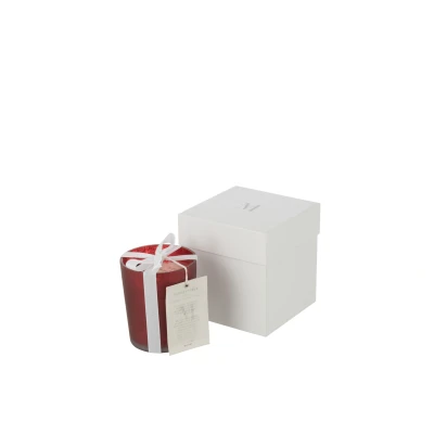 Afbeelding van J Line Geurkaars Deluxe glas rood 48U small