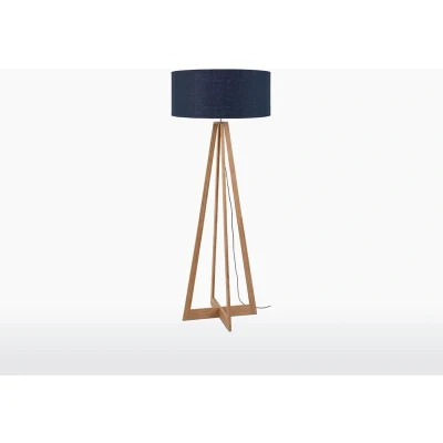 Afbeelding van GOOD&amp;MOJO Vloerlamp Everest Blauw/Bamboe Ø60cm Blauw
