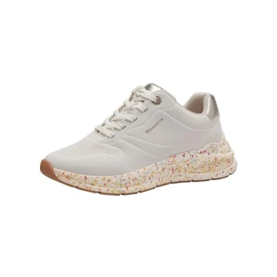 Afbeelding van Tamaris 1 23748 41 damessneakers, Witte kam