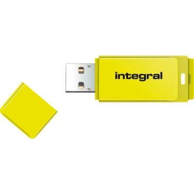 Afbeelding van USB stick 2.0 Integral 16Gb neon geel