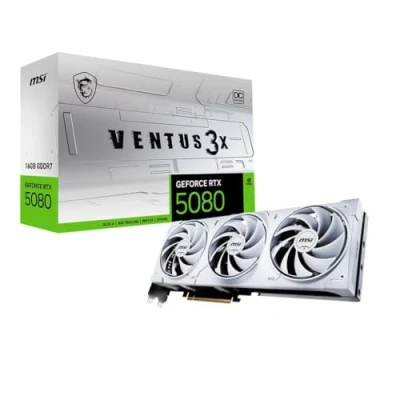 Image de GeForce MSI RTX 5080 Ventus 3X OC WHITE 16Go DLSS 4