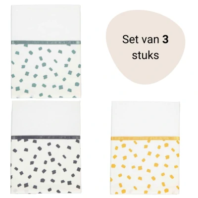 Afbeelding van Briljant Baby Set Laken Wieg 75x100 Flocks 3st.