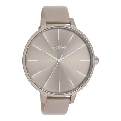 Afbeelding van taupe OOZOO horloge met leren band C11347