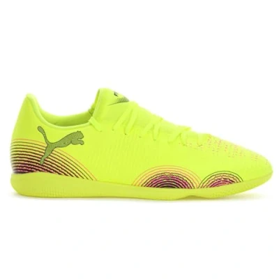 Afbeelding van Puma Future 8 PLAY IT Zaalvoetbalschoenen, Heren, Maat: 46, Yellow /black Textiel/ synthetisch
