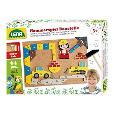 Afbeelding van Lena Kinderspel Hamertje Tik Kurk/hout/metaal 64 delig