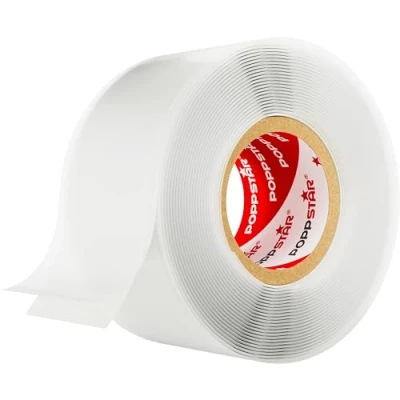 Afbeelding van Poppstar 1 x 3 m zelfdichtende siliconentape, siliconen reparatietape, isolatietape en afdichtingstape (water, lucht), 25 mm breed, transparant