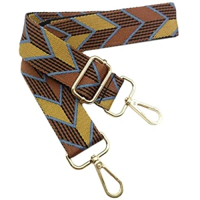 Afbeelding van Verstelbare schouderriem voor tassen, geelachtig bruin, handtasriem, breed met gouden karabijnhaak, 80 130 cm, dameshandtas, 3,8 205