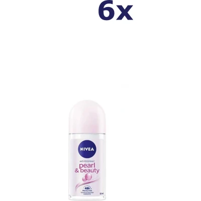 Afbeelding van Nivea Pearl &amp; Beauty Deodorant Roller 6 x 50 ml
