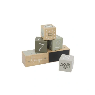 Afbeelding van Label Blokken Mijlpaal Olive Green