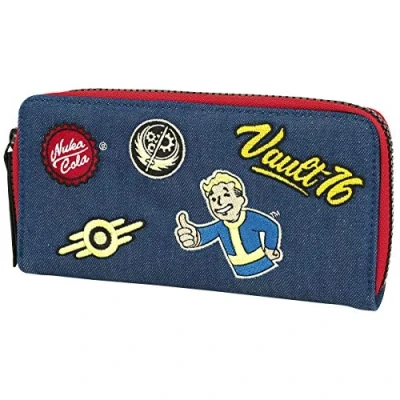 Afbeelding van Fallout Vault 76 Denim portemonnee met patches