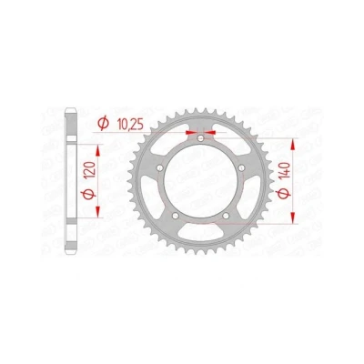 Image de Couronne AFAM 41 dents acier standard pas 525 type 14604