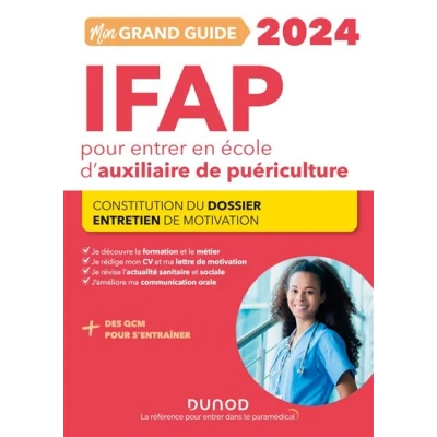 Image de Mon grand guide IFAP 2024 pour entrer en école d&#039;auxiliaire de puériculture