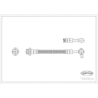 Afbeelding van CORTECO 19033030 Remslang Vooras 312 NISSAN: Patrol GR 5 SUV