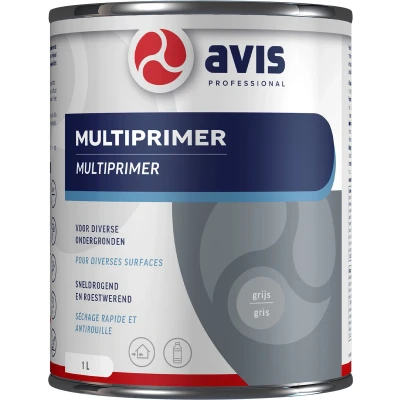 Afbeelding van Avis Multiprimer Grijs 1 liter Grondverf &amp; Primer
