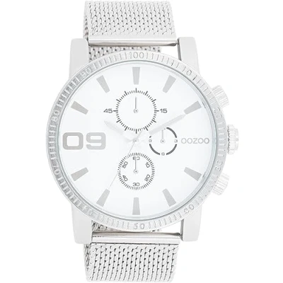 Afbeelding van OOZOO Timepieces zilverkleurige horloge met metalen mesh armband C11213