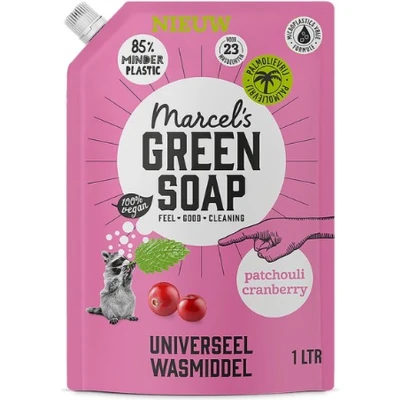 Afbeelding van 2+2 gratis2+2 gratis: Marcel&#039;s Green Soap Wasmiddel Navul Patchouli &amp; Cranberry 1 liter