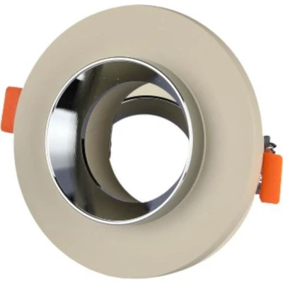 Afbeelding van V tac Inbouwspot Vt 862 Gu10 35w 4 X 10 Cm Ip20 Ivoor/zilver