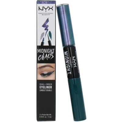 Afbeelding van NYX Midnight Chaos Dual Ended Eyeliner Teal/Metaphysical