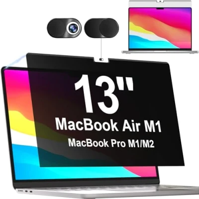 Afbeelding van Magnetisch privacyfilter voor MacBook Air 13 inch (2018 2021, M1) &amp; Pro (2016 2022, M1, M2), afneembaar privacyscherm, displaybescherming