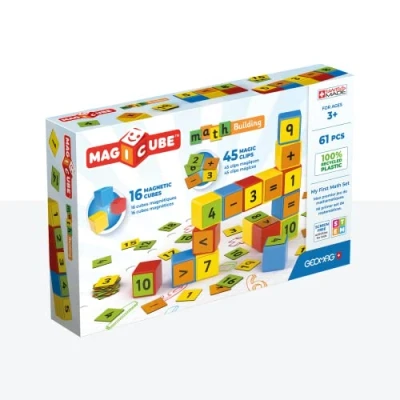 Afbeelding van Geomag Magicube Magnetische Bouwblokken Mijn Eerste Wiskunde Set 61 delig
