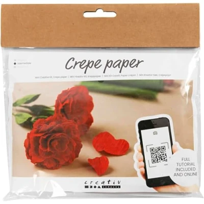 Afbeelding van Crêpepapier Creotime DIY rozen
