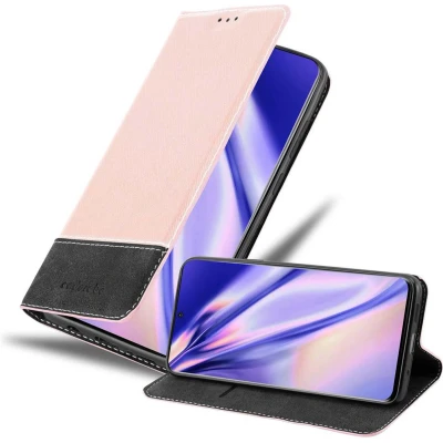 Afbeelding van Cadorabo Hoesje geschikt voor Samsung Galaxy S20 ULTRA in ROSE GOUD ZWART Beschermhoes met magnetische sluiting, standfunctie en kaartvakje Book Case Cover Etui