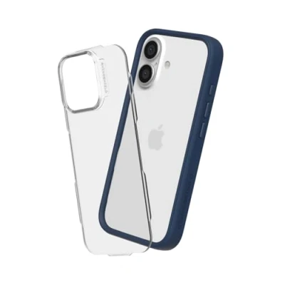 Afbeelding van RHINOSHIELD Hoesje compatibel met [iPhone 16] Mod NX personaliseerbare dunne bescherming schokabsorberende technologie [BPA vrij] marineblauw
