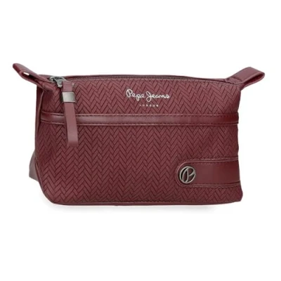 Afbeelding van Pepe Jeans Sprig toilettas, Rood, 20,5 x 11,5 7,5 cm, kunstleer by Joumma Bags, Talla única, Toilettas