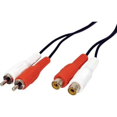 Afbeelding van Value Cinch Audio Aansluitkabel [2x stekker 2x koppeling] 5.00 m Zwart