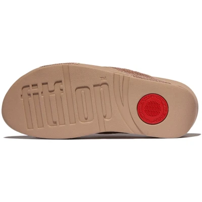 Afbeelding van FitFlop Lulu Crinkled Shimmer Cross Slides Maat 36