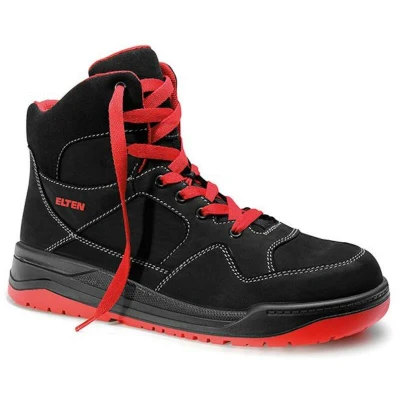 Image de ELTEN Maverick S3 Chaussure de sécurité ESD mi haute (noir/rouge) 763391 45