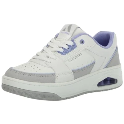 Afbeelding van Skechers Sport UNO Court Sneakers laag, Dames, Maat: 39, White/lavender Leer en imitatieleer