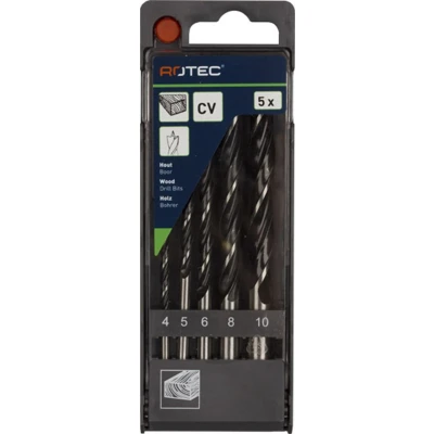 Afbeelding van Houtspiraalborenset 5 delig 4, 5, 6, 8 en 10mm