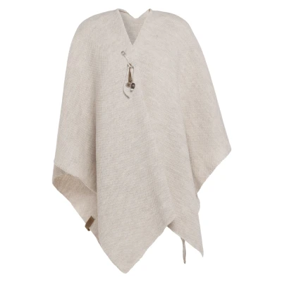 Afbeelding van Knit Factory JAZZ Poncho, Dames, Maat: One Size, Beige