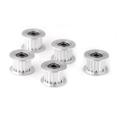 Afbeelding van Walfront Accessoires voor 3D printers, 5 stuks 2GT aluminium timingriemschijf 3 mm/5 mm, boorwiel 16/20 tanden, riem breedte 6 mm/10 mm (W6 16T, Bore 3, Toothed)