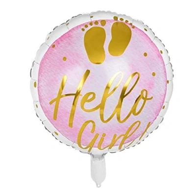 Afbeelding van Helium ballon Hello Girl! rond 45cm