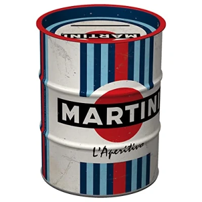 Afbeelding van Spaarpot Martini L&#039;Aperitivo Racing Stripes (herbruikbaar)