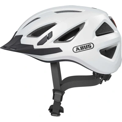 Afbeelding van Abus Urban I 3.0 Fietshelm LED achterlicht en insectenbescherming Polar White M