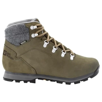 Afbeelding van Jack Wolfskin Snowboots, Heren, Maat: 44.5, Khaki grey Leer en textiel