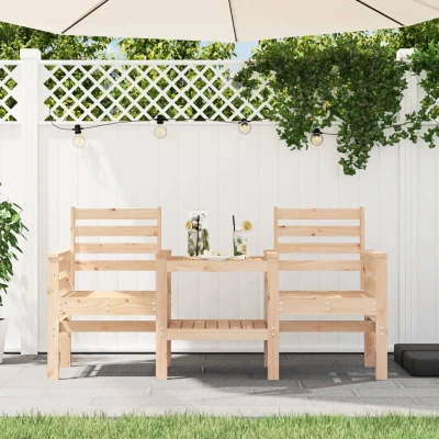 Afbeelding van Tuinbank met tafel 2 zits massief grenenhout